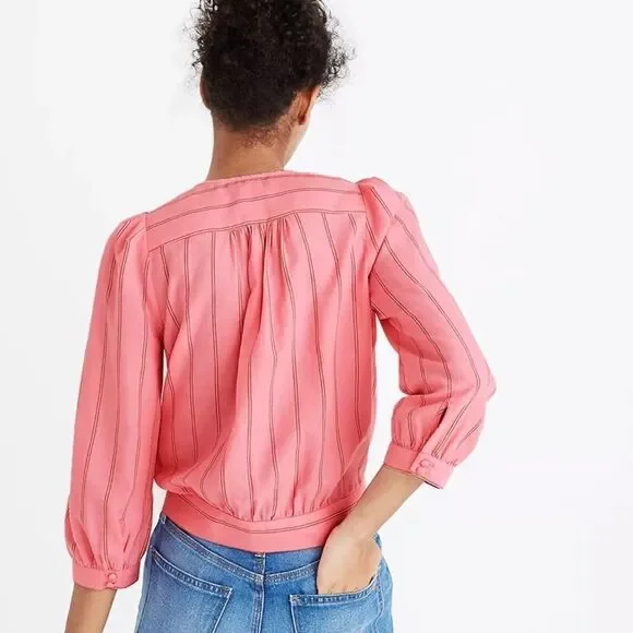 Madewell Wrap Top in Cecilia Stripe - Picture 4 of 4